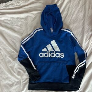 Adidas Royal Blue Hoodie with White Accents